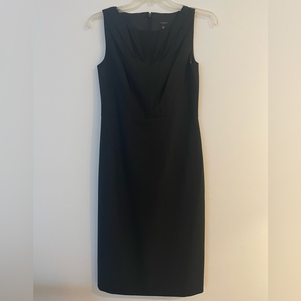 Ann Taylor Size 0 Black Dress with Top Details